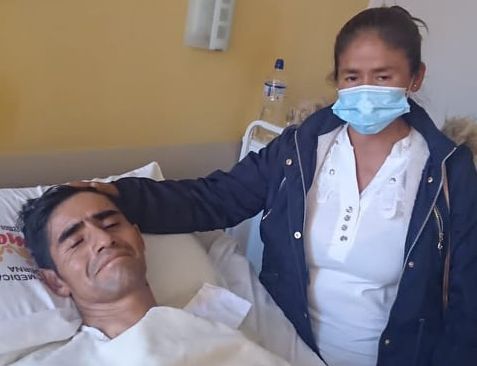 Gonzalo Huebla and wife, Mariana, in Chambo,
                  Ecuador