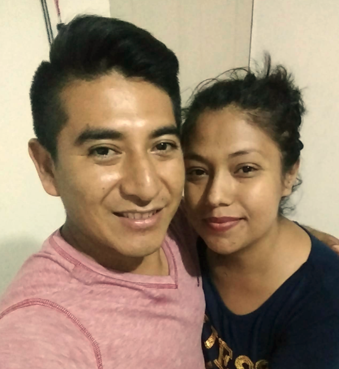 Ang�lica Baltazar and her husband, Norberto