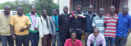 Men studying under
                  Professor Mashoko