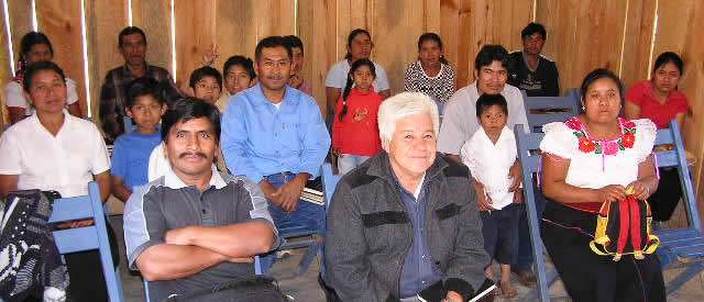 Humberto with the church at Santa Elena
